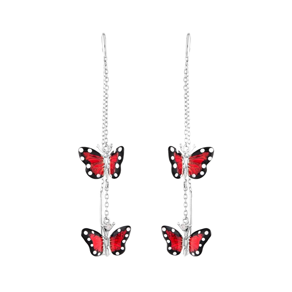 Monarch Butterfly Серьги
