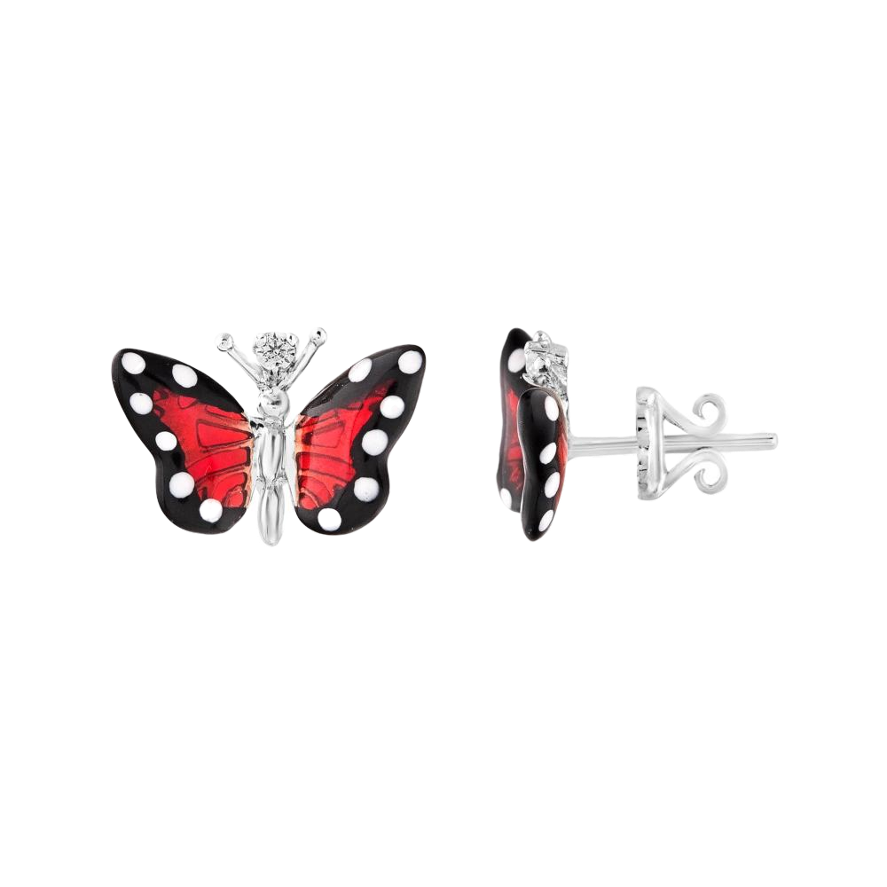 Monarch Butterfly Серьги